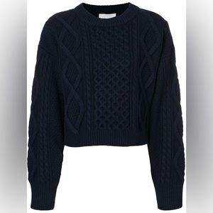 3.1 Phillip Lim cropped cable pullover sweater